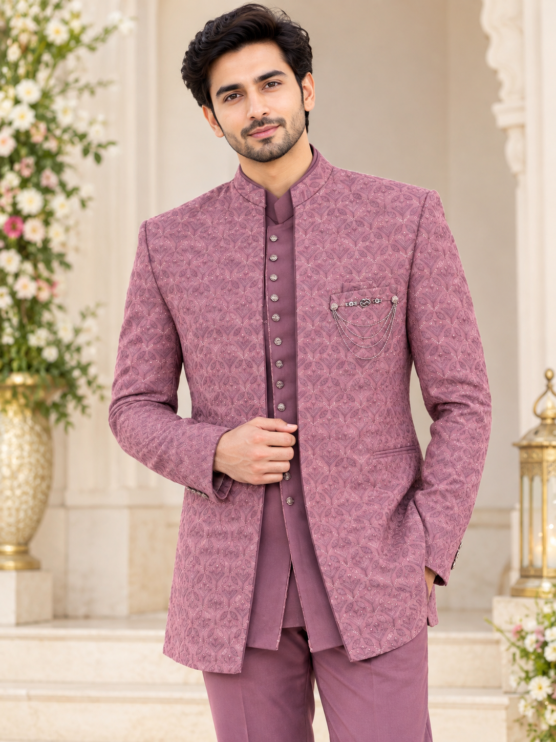 Traditional Men's Classic Jodhpuri Suit