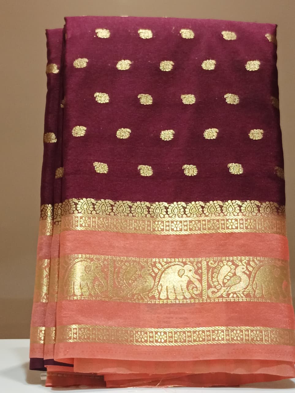 Semi Mysore Silk Saree.