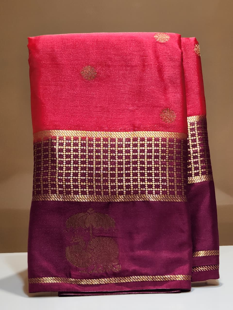 Semi Mysore Silk Saree.