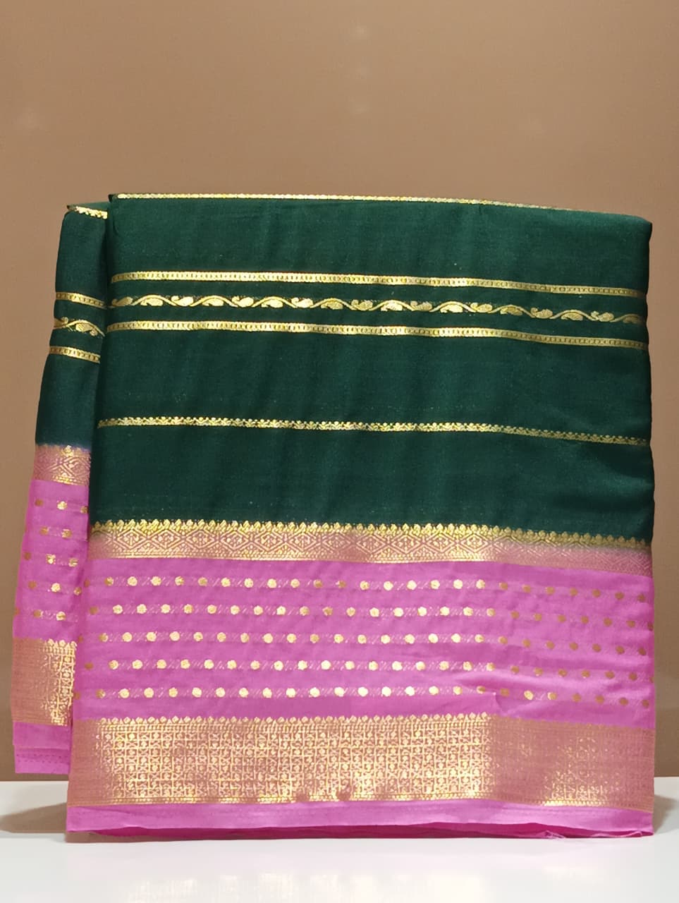 Semi Mysore Silk Saree.