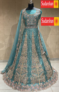 New Semi Stitiched Netted Lehenga Choli