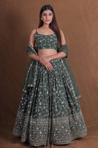 Latest Semi Stitched GeorgetteLehenga Choli With Dupatta.