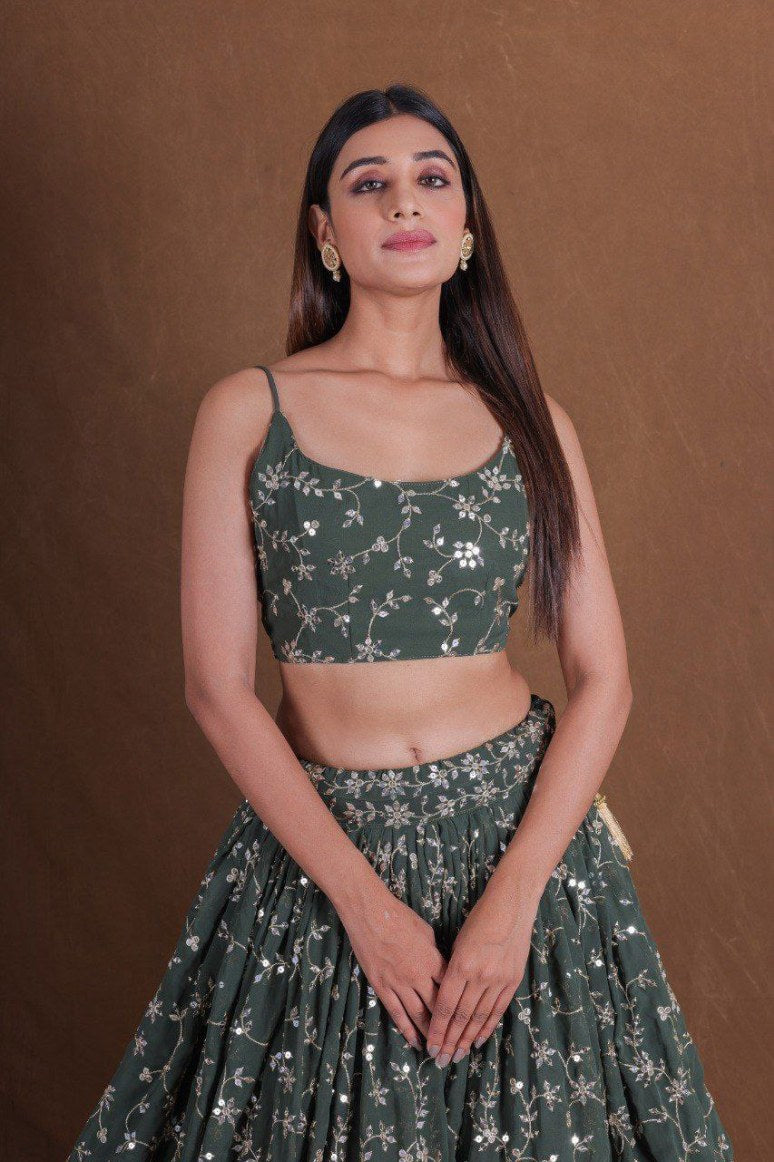 Latest Semi Stitched GeorgetteLehenga Choli With Dupatta.