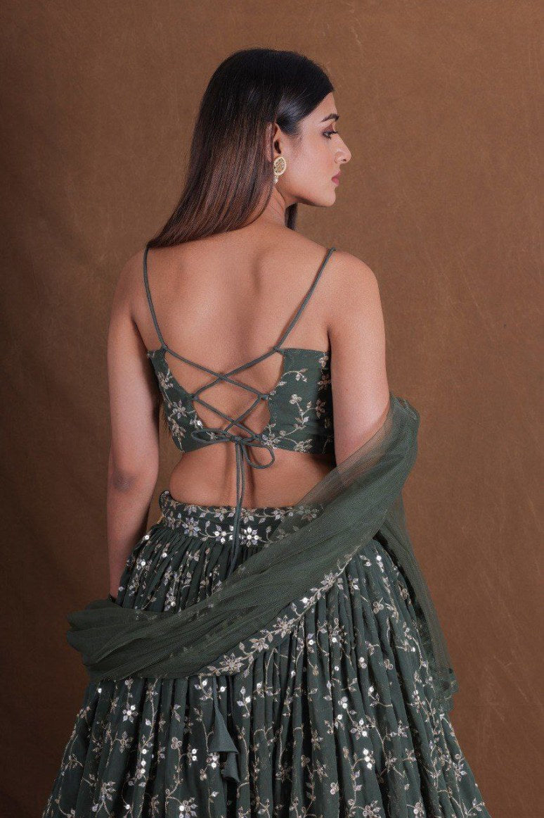 Latest Semi Stitched GeorgetteLehenga Choli With Dupatta.