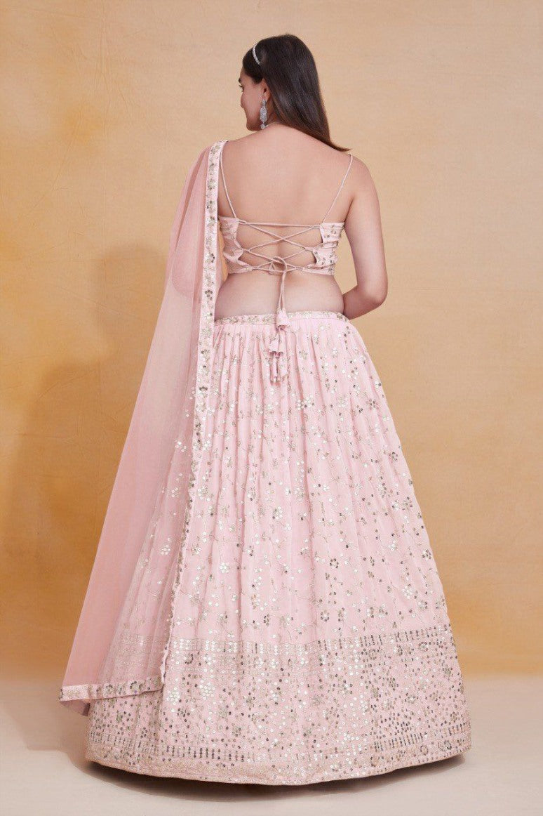 Latest Semi Stitched GeorgetteLehenga Choli With Dupatta.