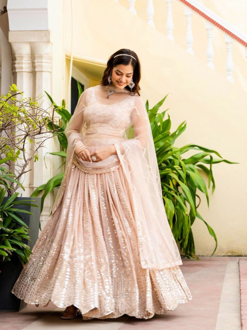 Latest Semi Stitched GeorgetteLehenga Choli With Dupatta.
