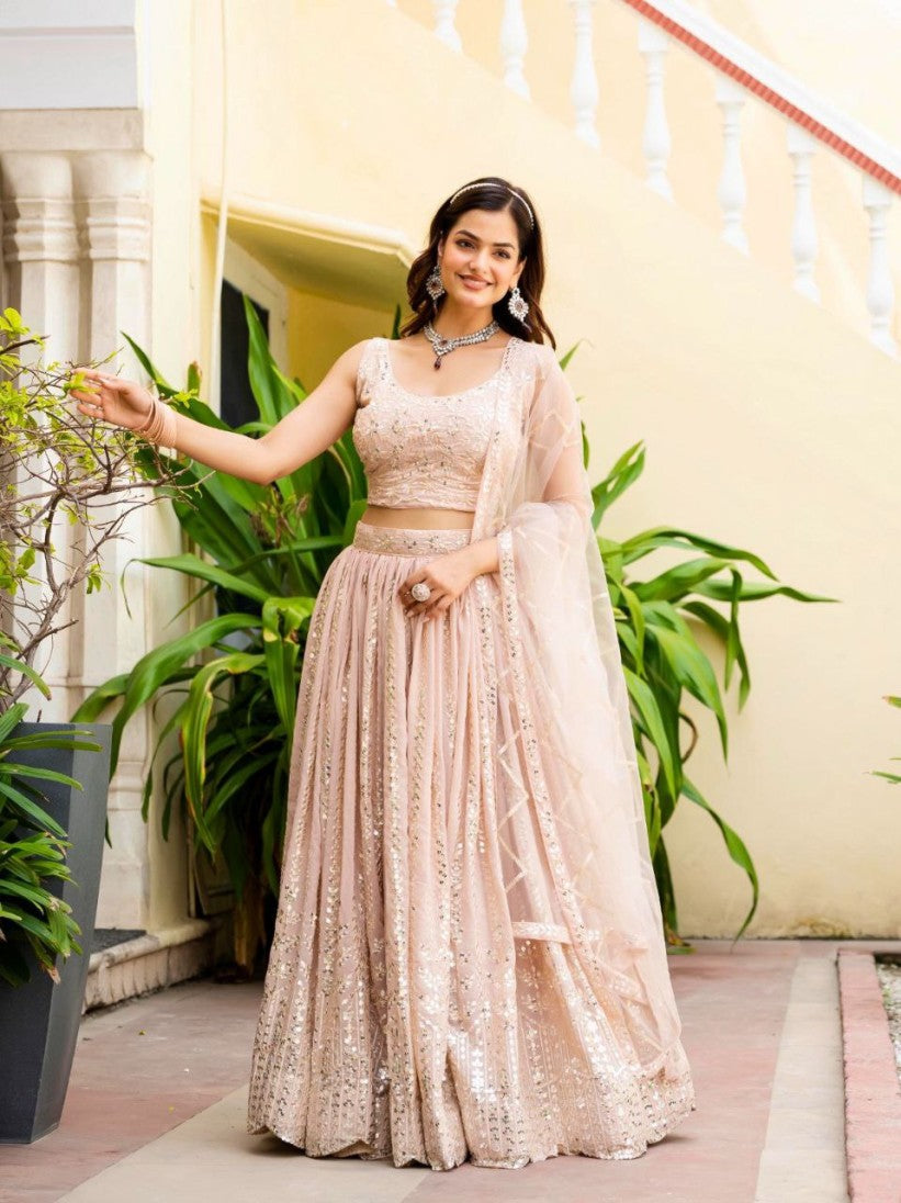 Latest Semi Stitched GeorgetteLehenga Choli With Dupatta.