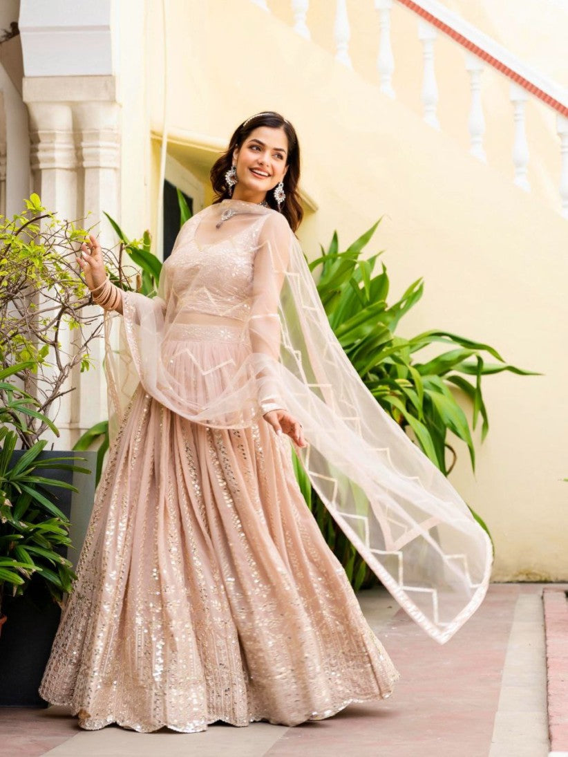 Latest Semi Stitched GeorgetteLehenga Choli With Dupatta.