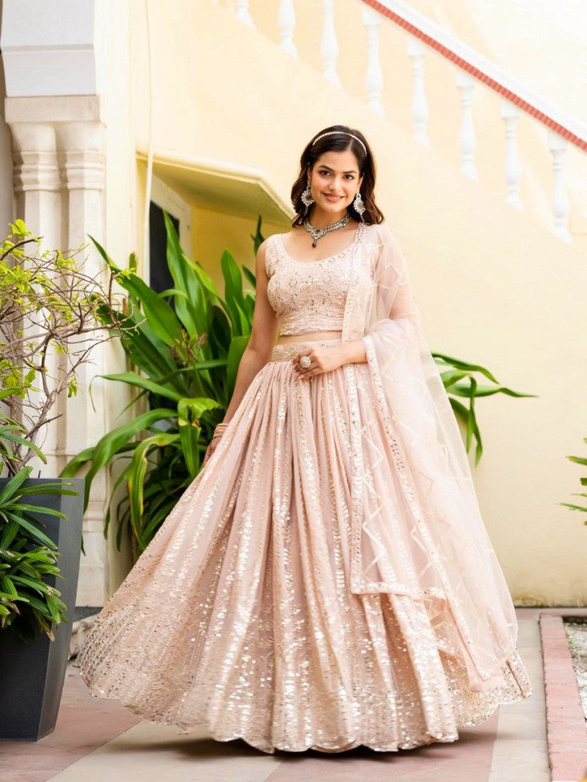 Latest Semi Stitched GeorgetteLehenga Choli With Dupatta.