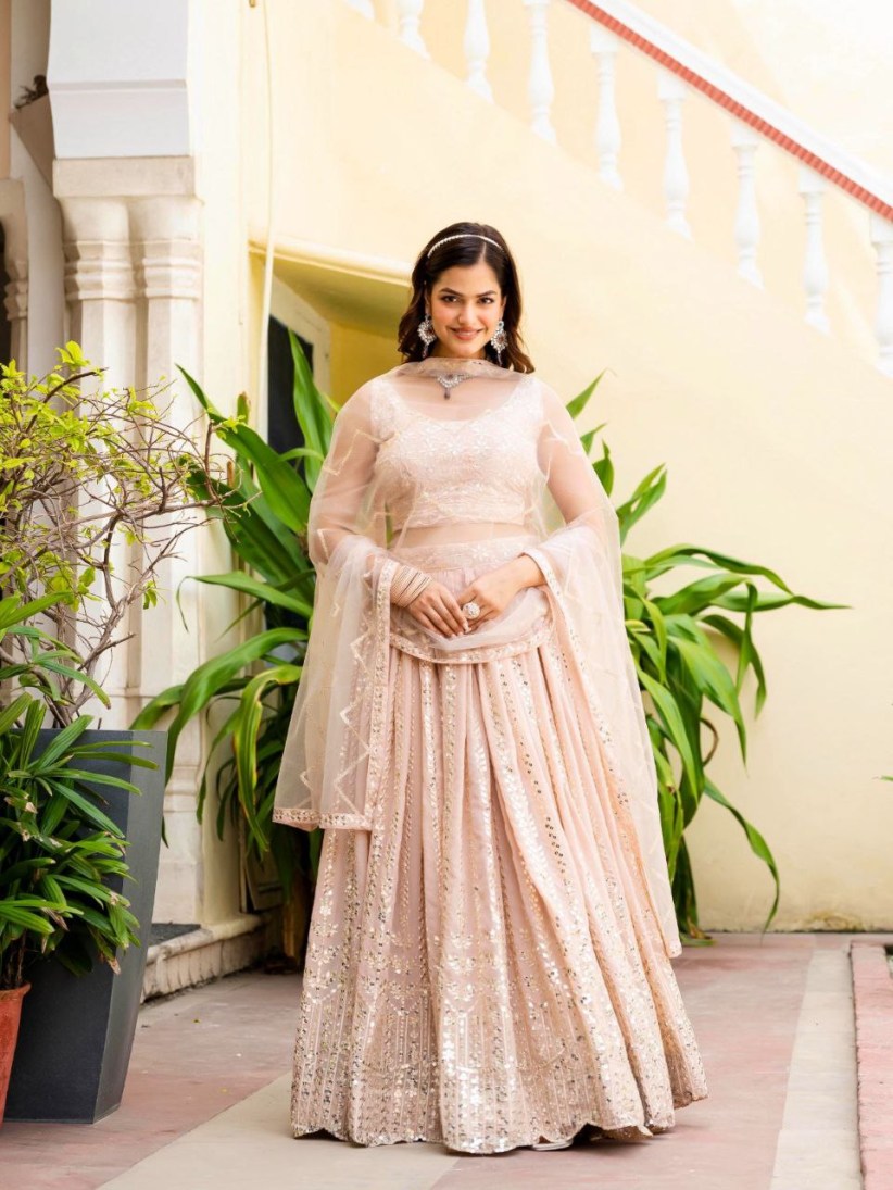 Latest Semi Stitched GeorgetteLehenga Choli With Dupatta.
