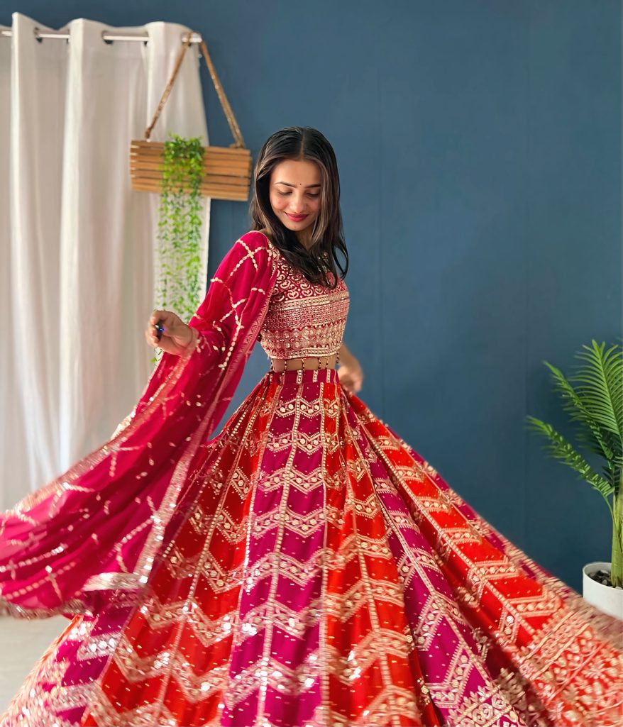 Latest Semi Stitched GeorgetteLehenga Choli With Dupatta.