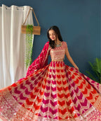 Latest Semi Stitched GeorgetteLehenga Choli With Dupatta.