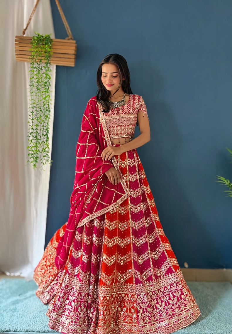 Latest Semi Stitched GeorgetteLehenga Choli With Dupatta.