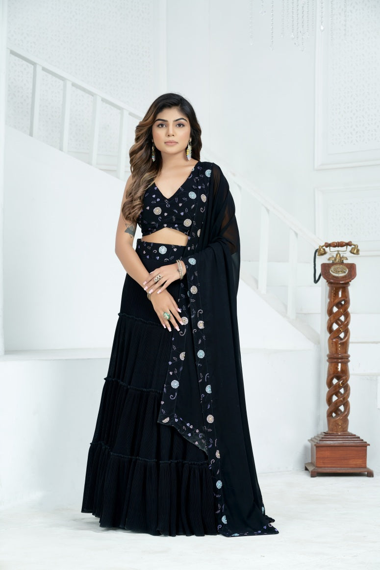 Latest Semi Stitched GeorgetteLehenga Choli With Dupatta.