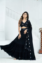 Latest Semi Stitched GeorgetteLehenga Choli With Dupatta.