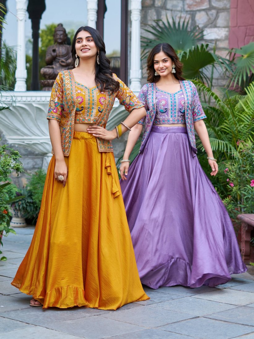 Latest Semi Stitched Lehenga Choli With Dupatta.
