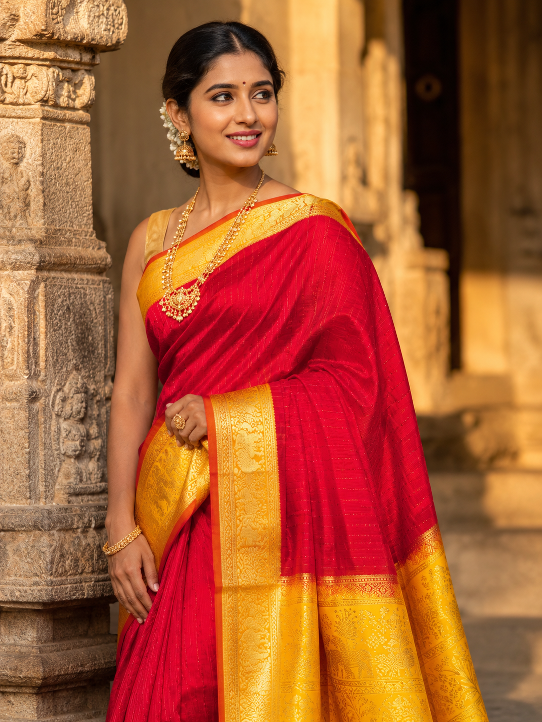 Semi Mysore Silk Saree.