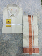 Art Silk Dothi Set - 3 In 1 ( Big Border)