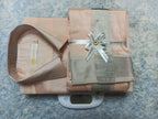Art Silk Dothi Set  Shirt,Dothi,Kerchief &Belt- 3 In 1 ( Big Border)