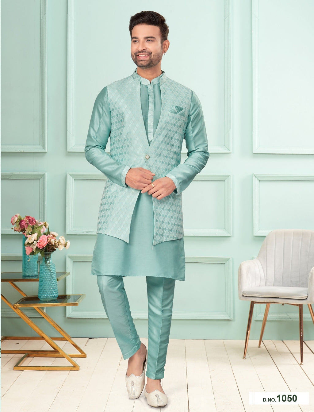 Traditional Kurta Pyjama With Jacket