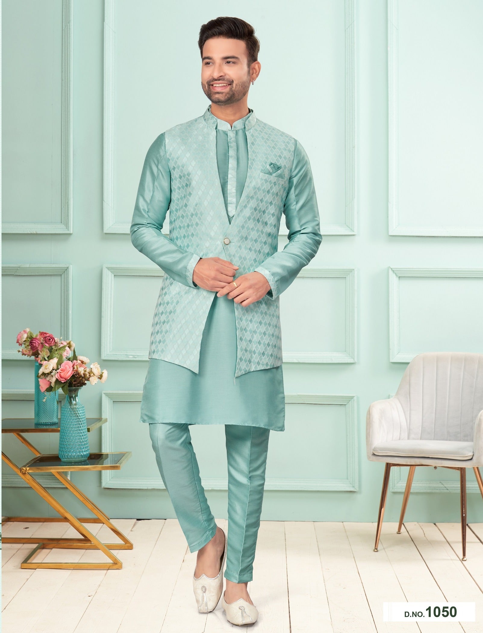 Traditional Kurta Pyjama With Jacket