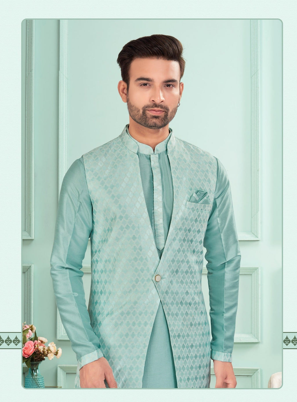 Traditional Kurta Pyjama With Jacket