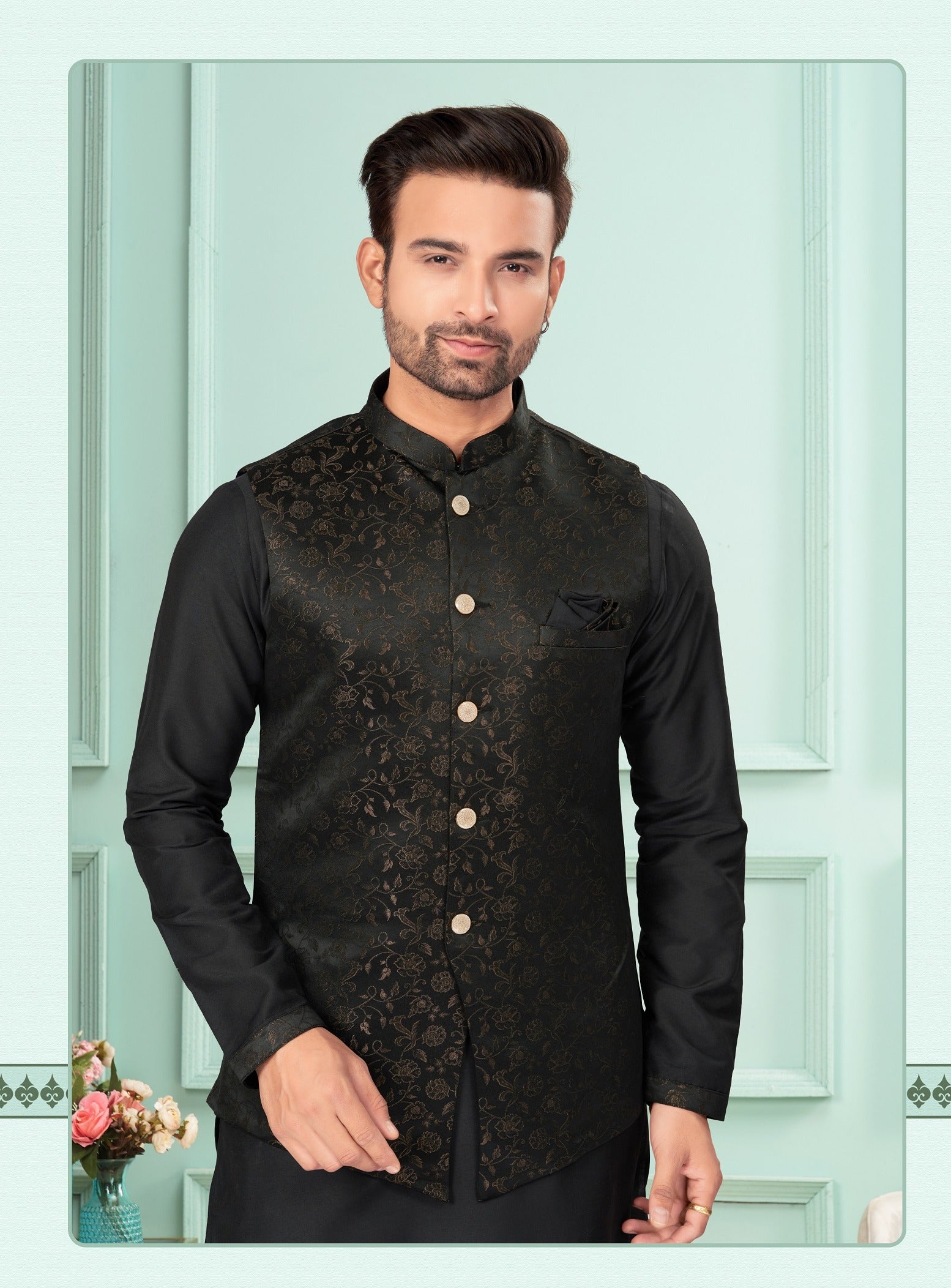 Traditional Kurta Pyjama With Jacket