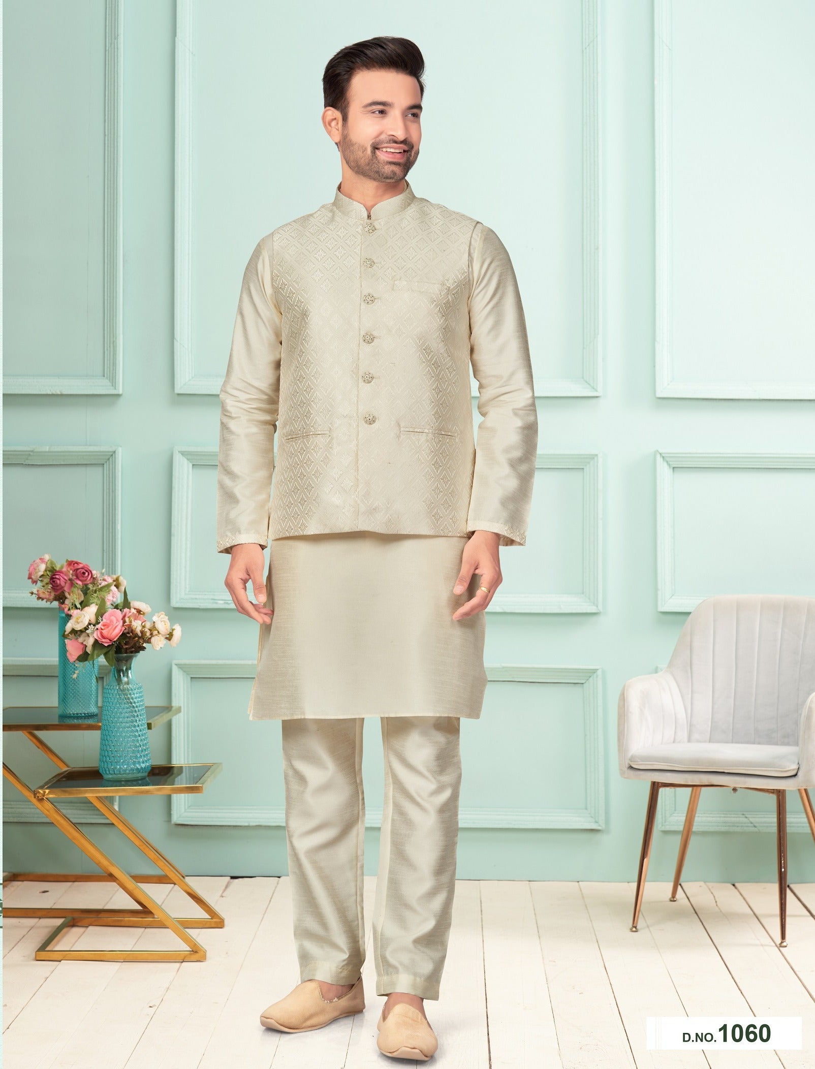 Traditional Kurta Pyjama With Jacket