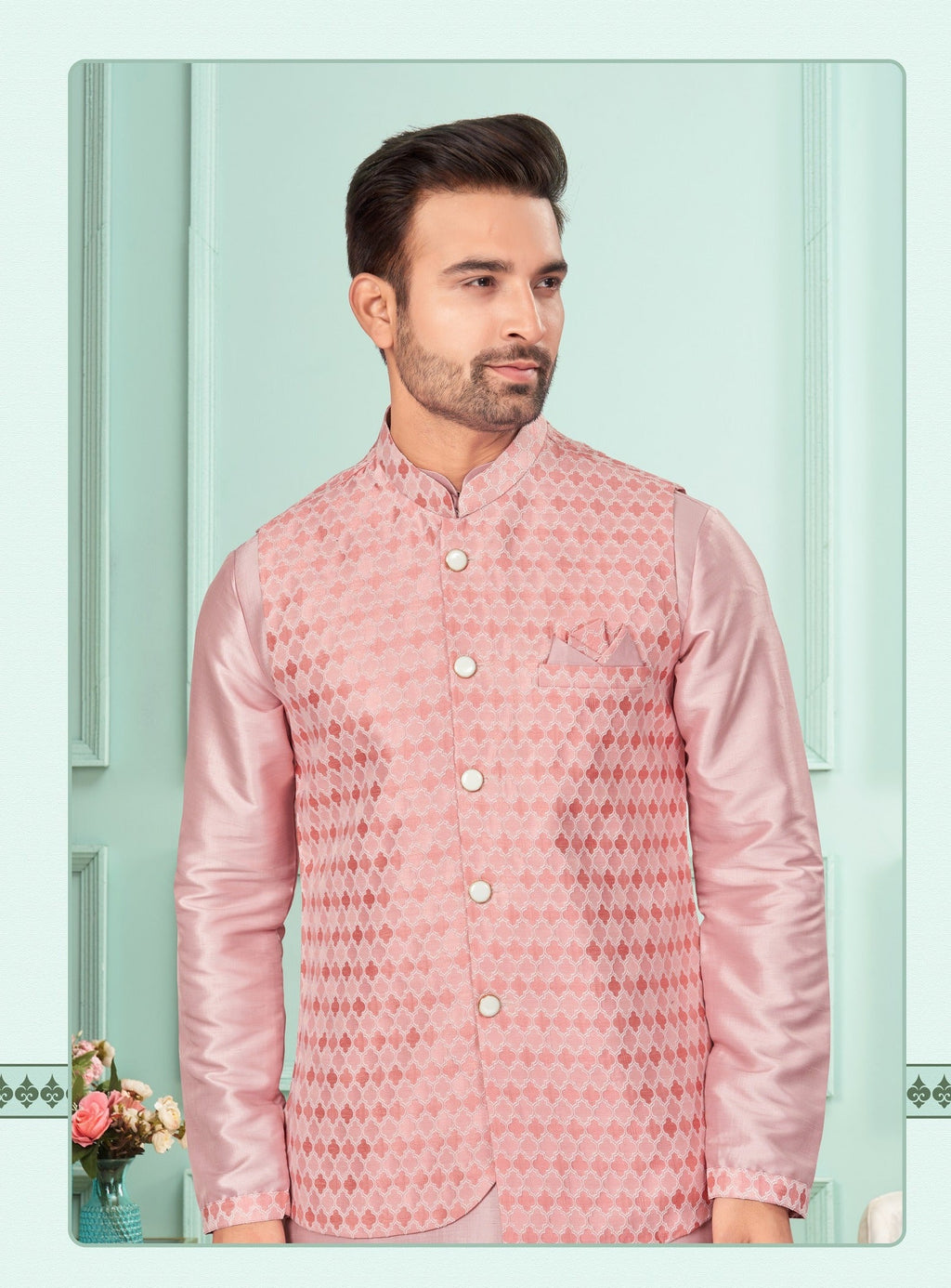 Traditional Kurta Pyjama With Jacket