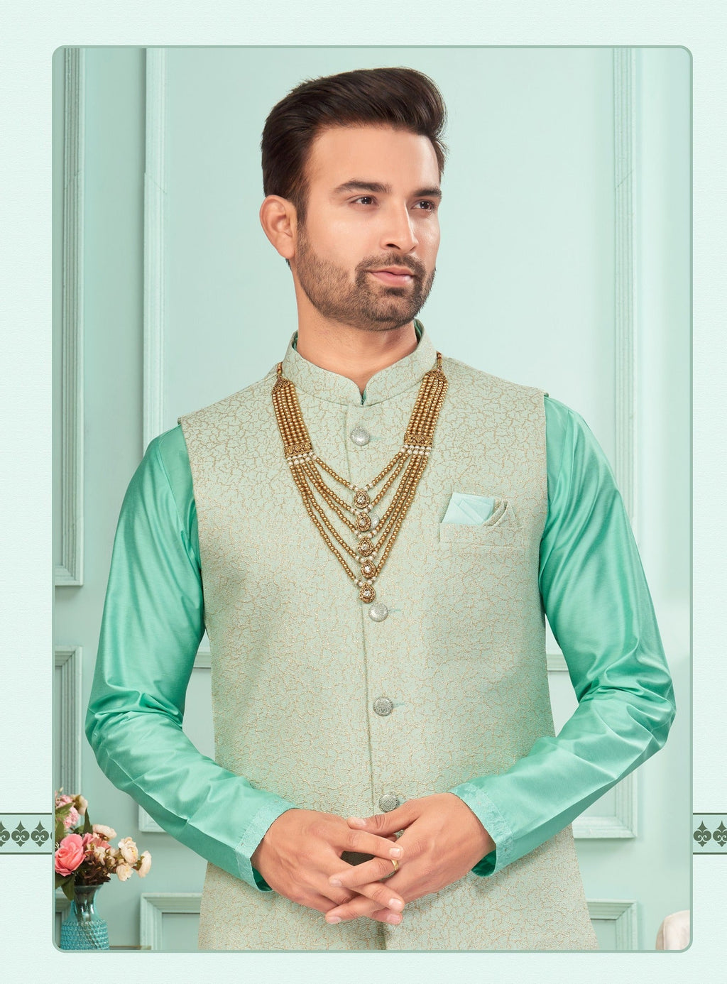 Traditional Kurta Pyjama With Jacket