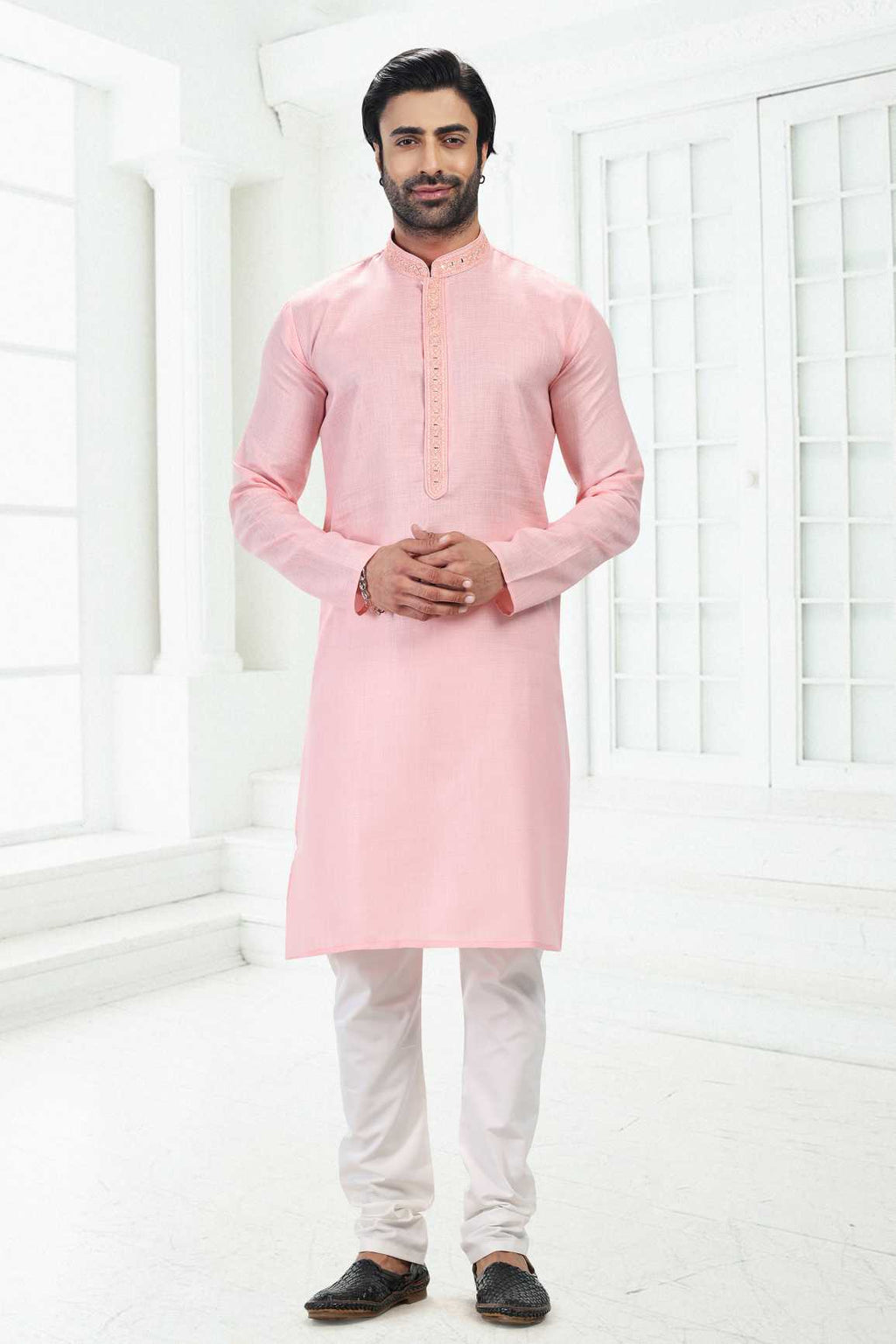 Traditional Linen Cotton kurta Pyjama