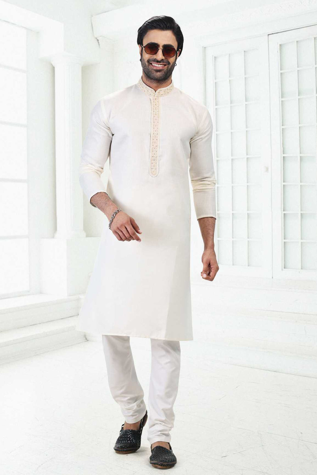 Traditional Linen Cotton kurta Pyjama