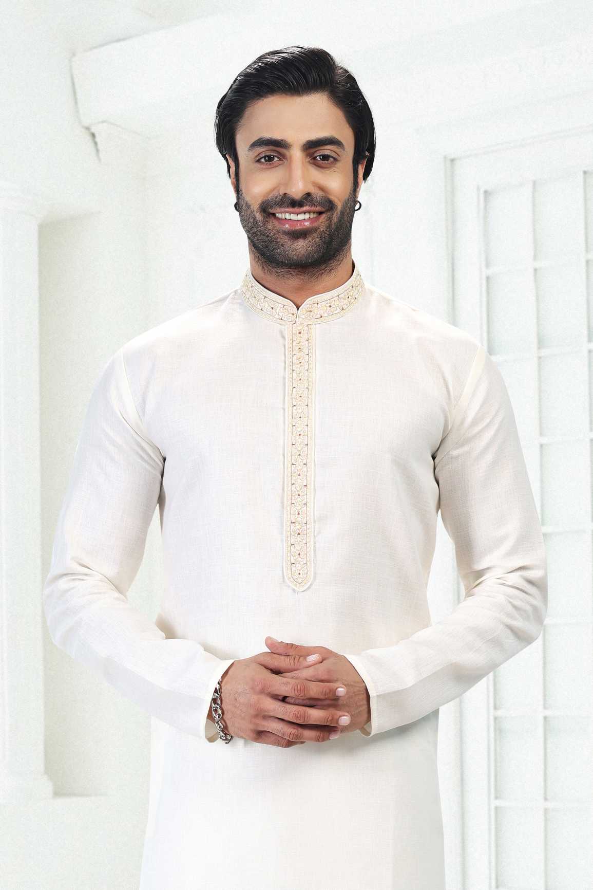 Traditional Linen Cotton kurta Pyjama