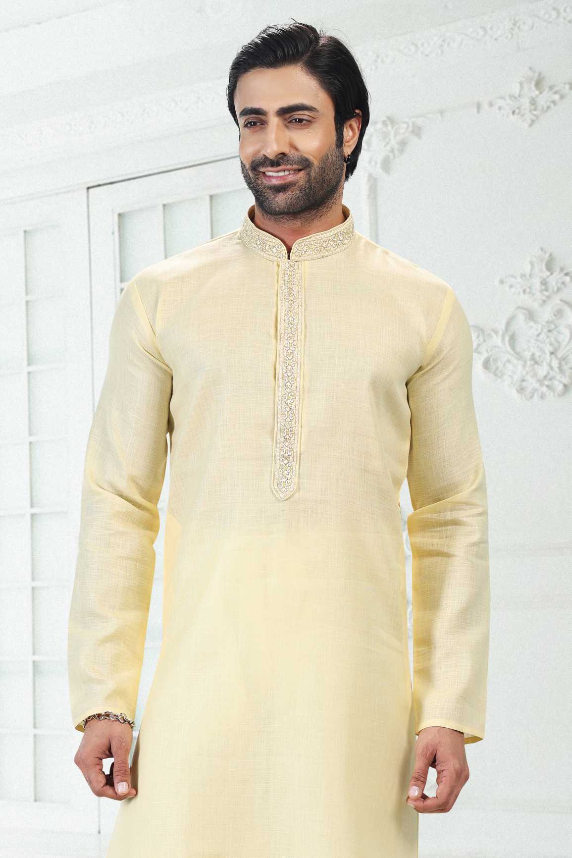 Traditional Linen Cotton kurta Pyjama