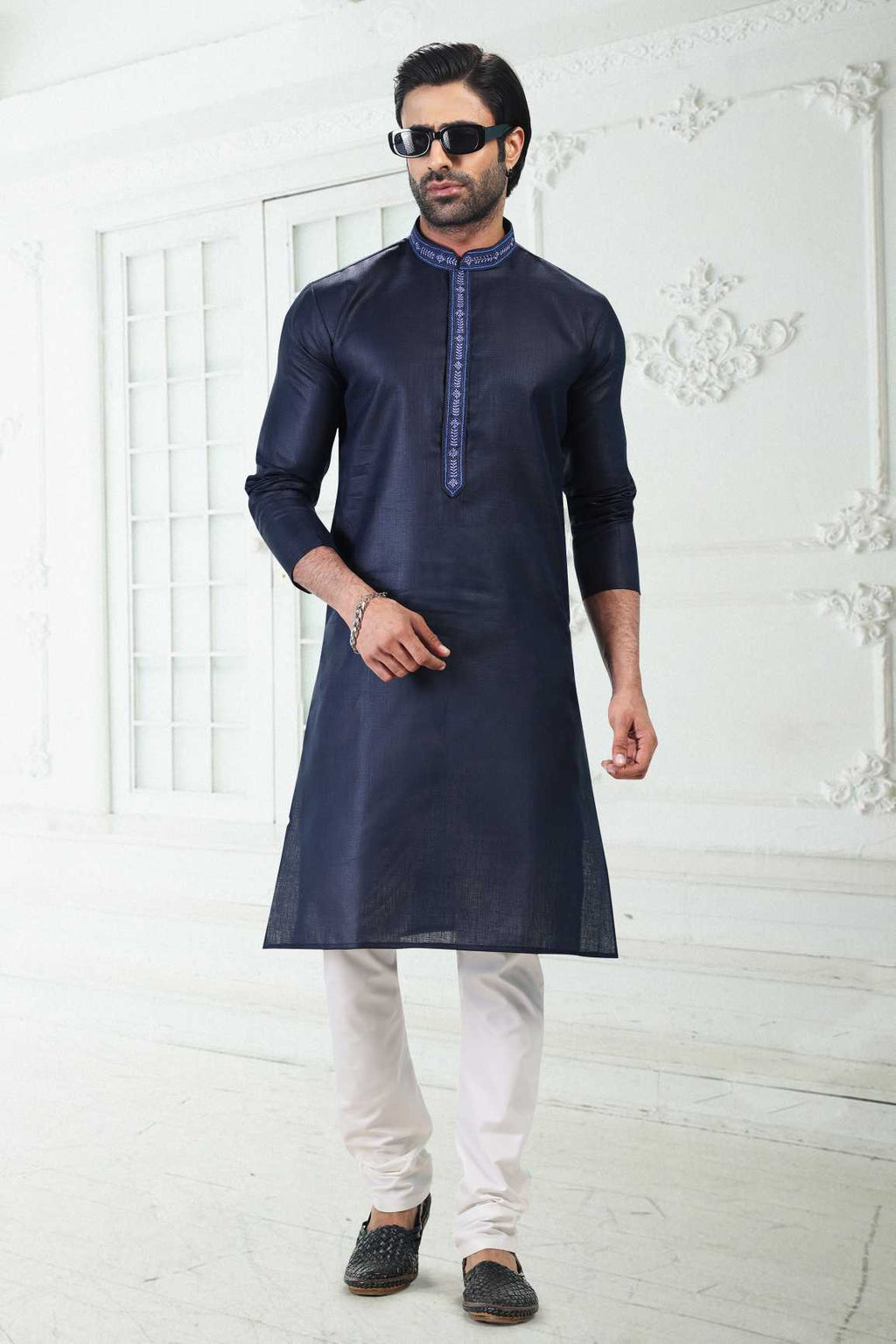 Traditional Linen Cotton kurta Pyjama