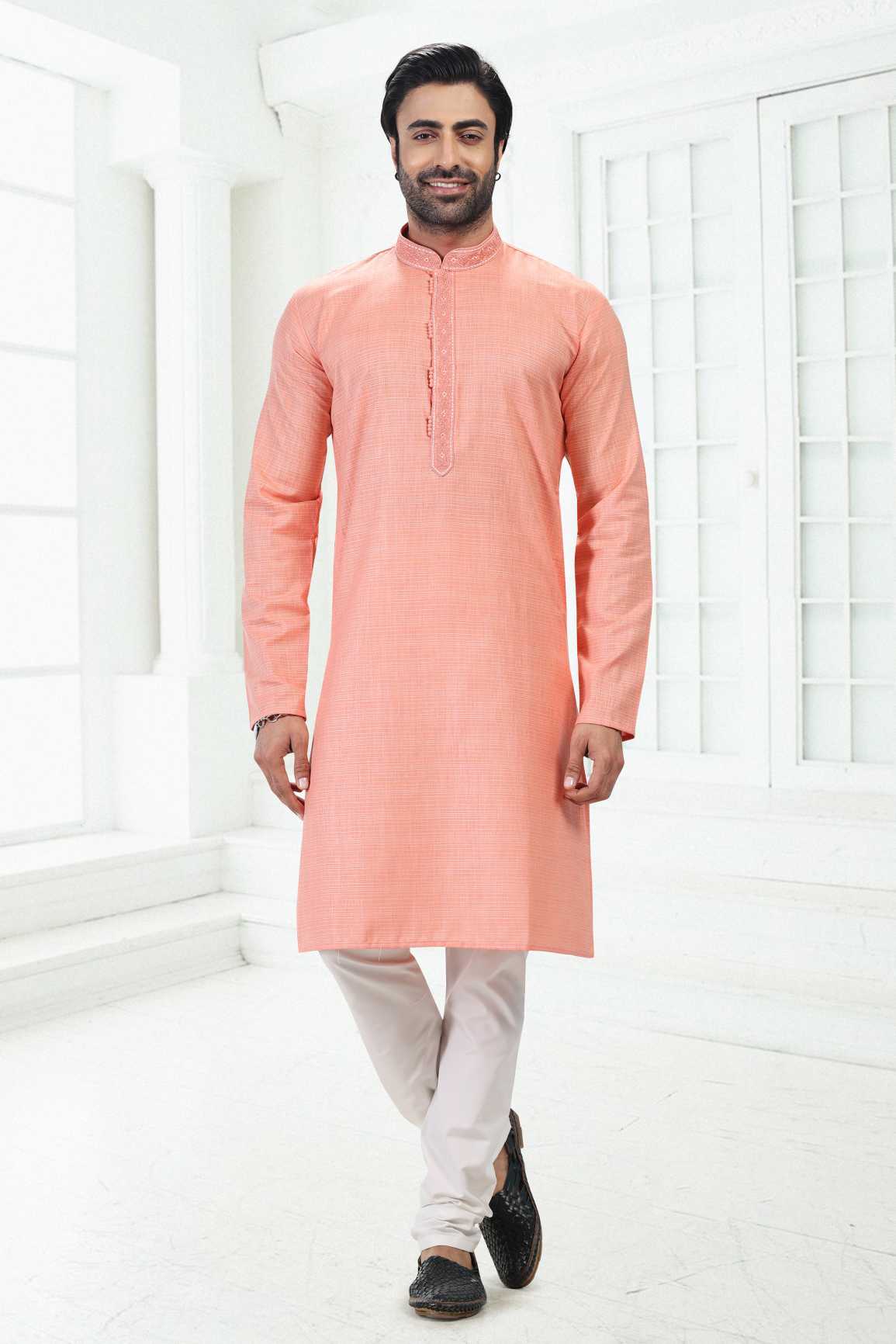 Traditional Linen Cotton kurta Pyjama