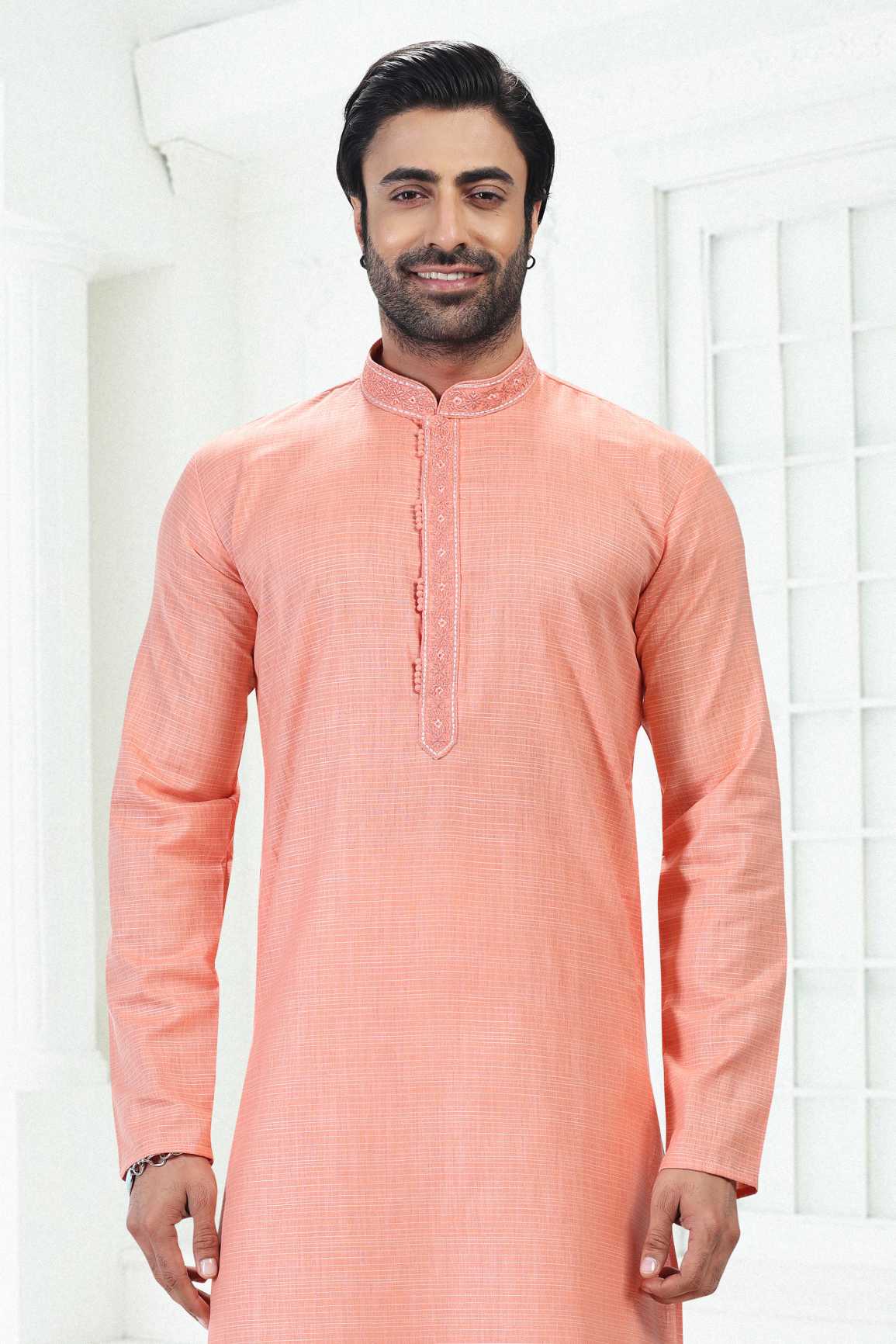 Traditional Linen Cotton kurta Pyjama