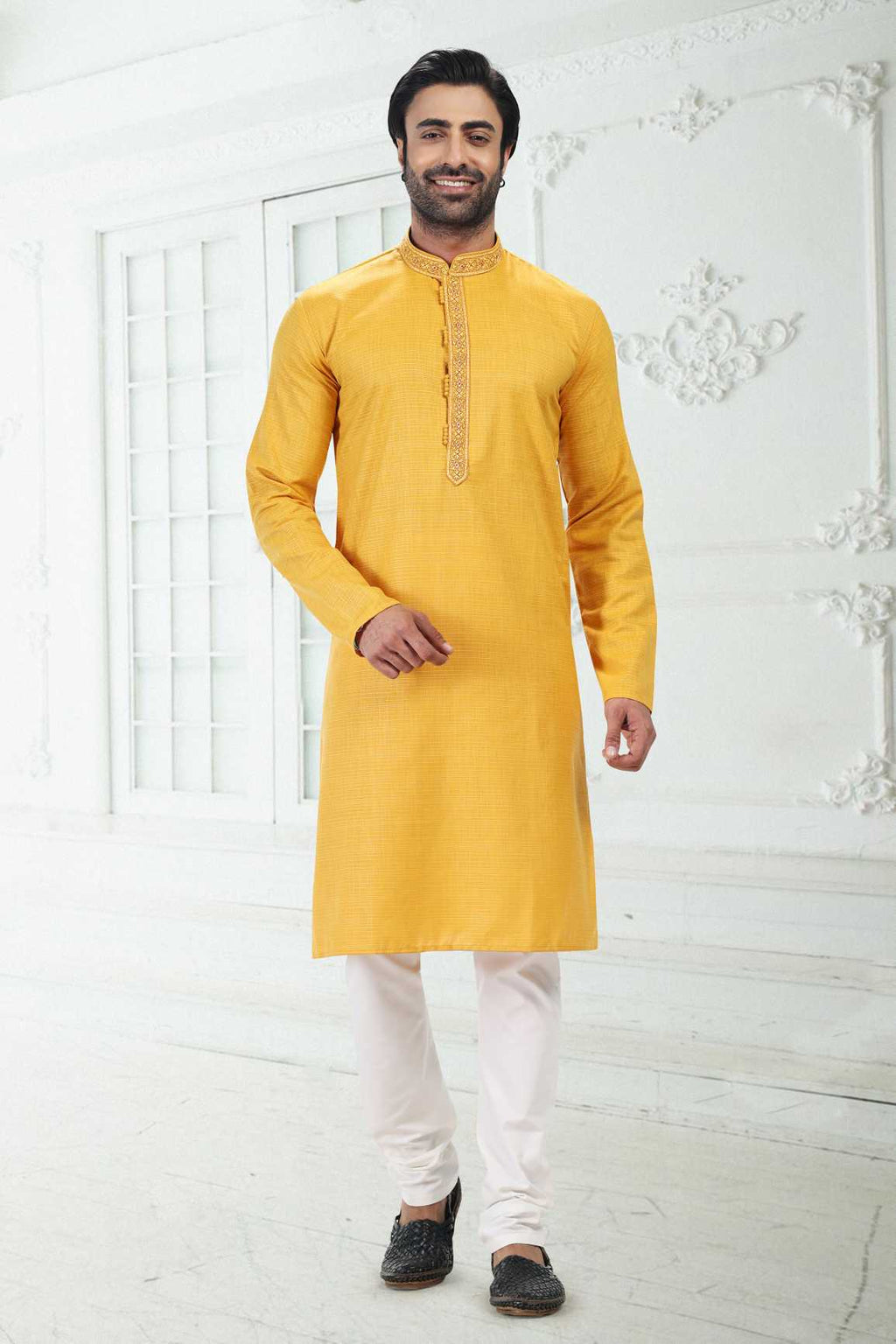 Traditional Linen Cotton kurta Pyjama