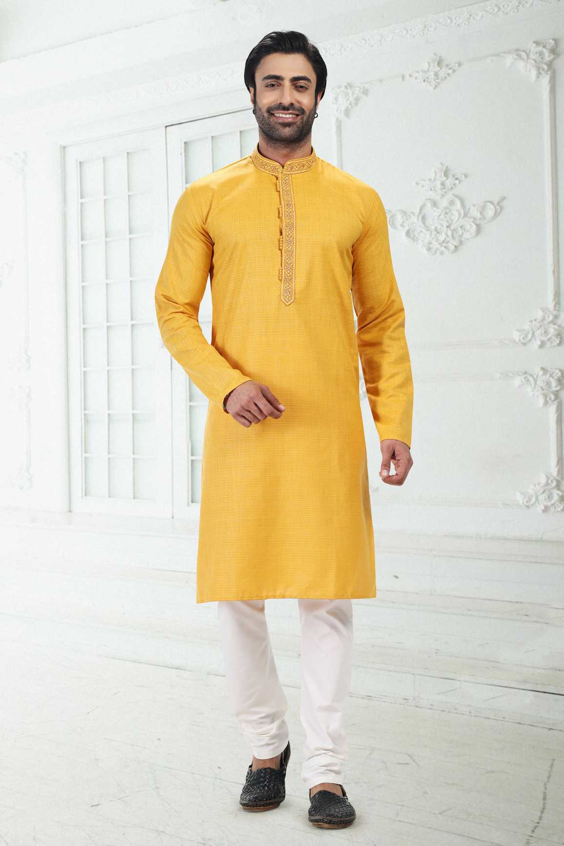 Traditional Linen Cotton kurta Pyjama