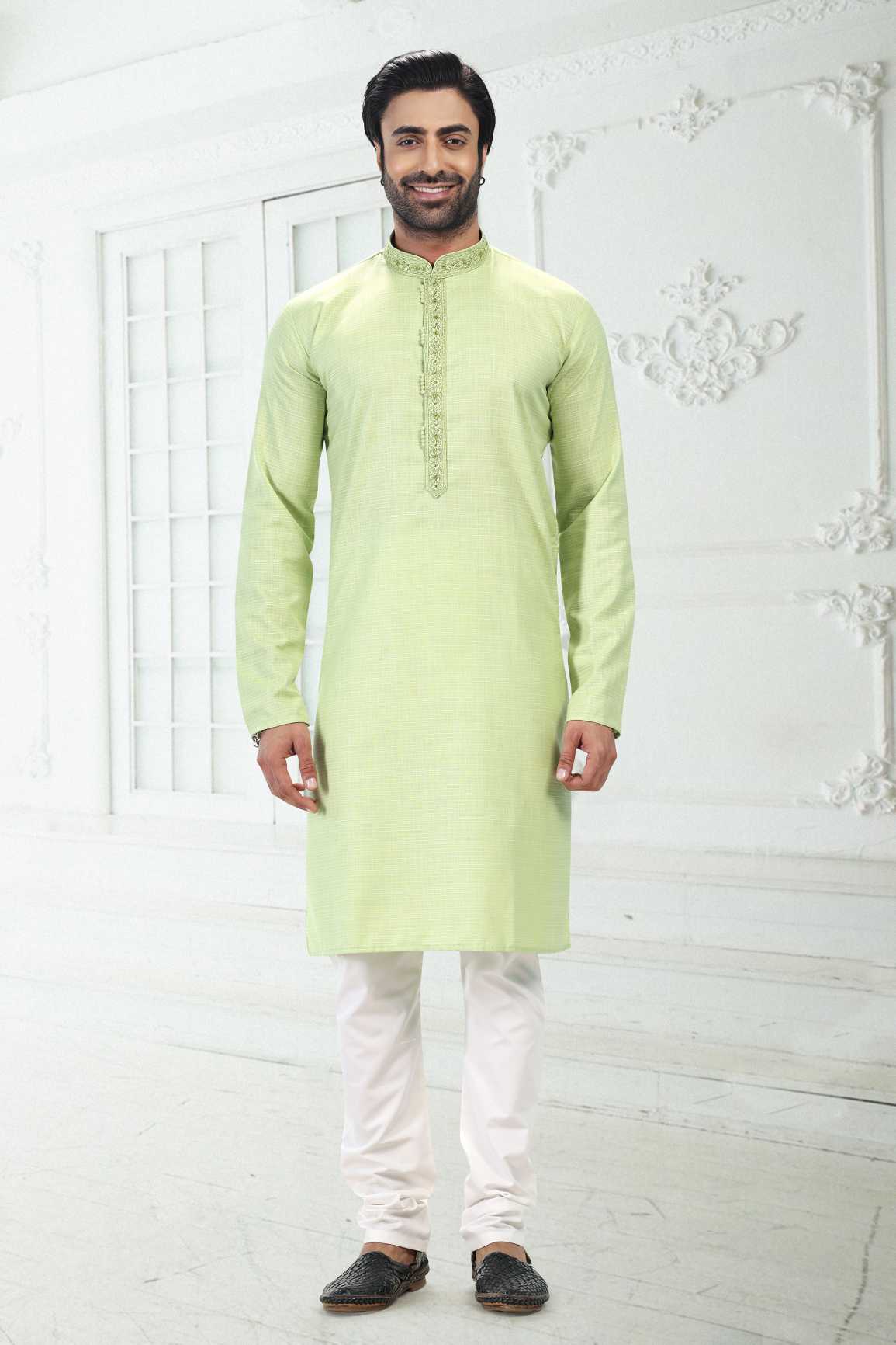 Traditional Linen Cotton kurta Pyjama