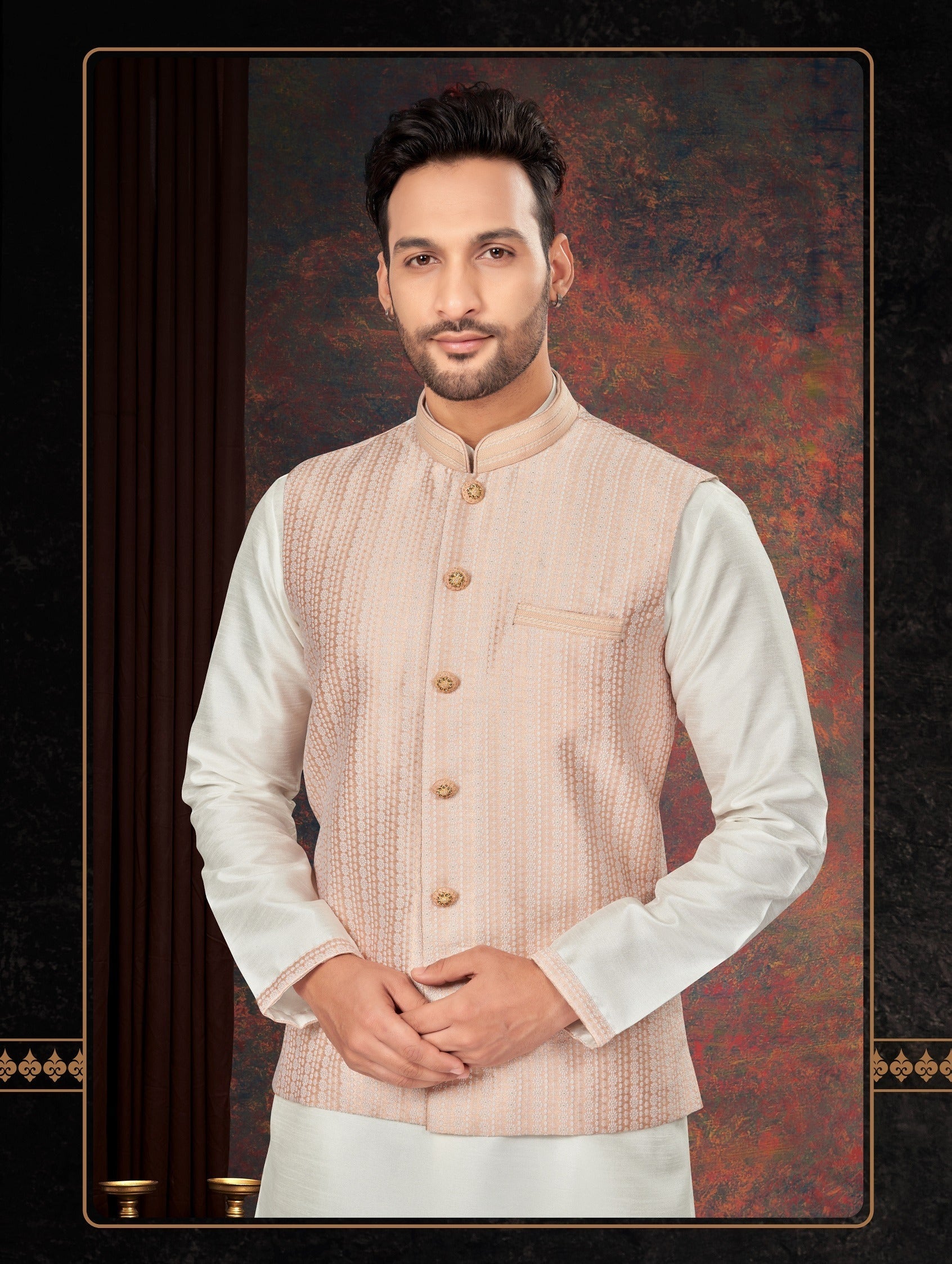 Traditional Kurta Pyjama With Jacket