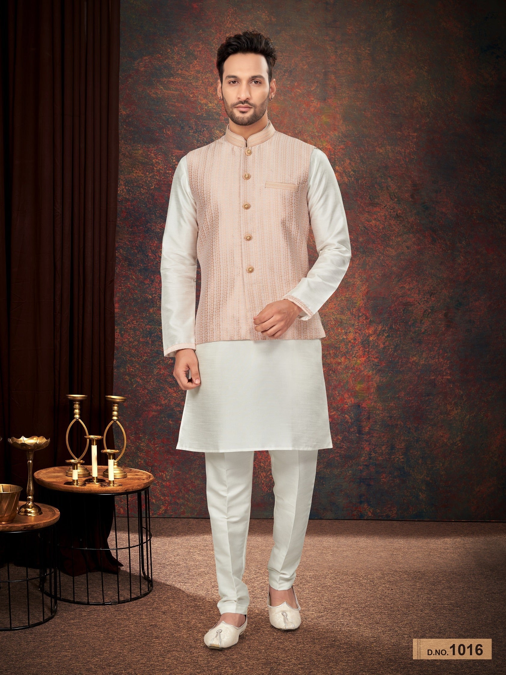 Traditional Kurta Pyjama With Jacket