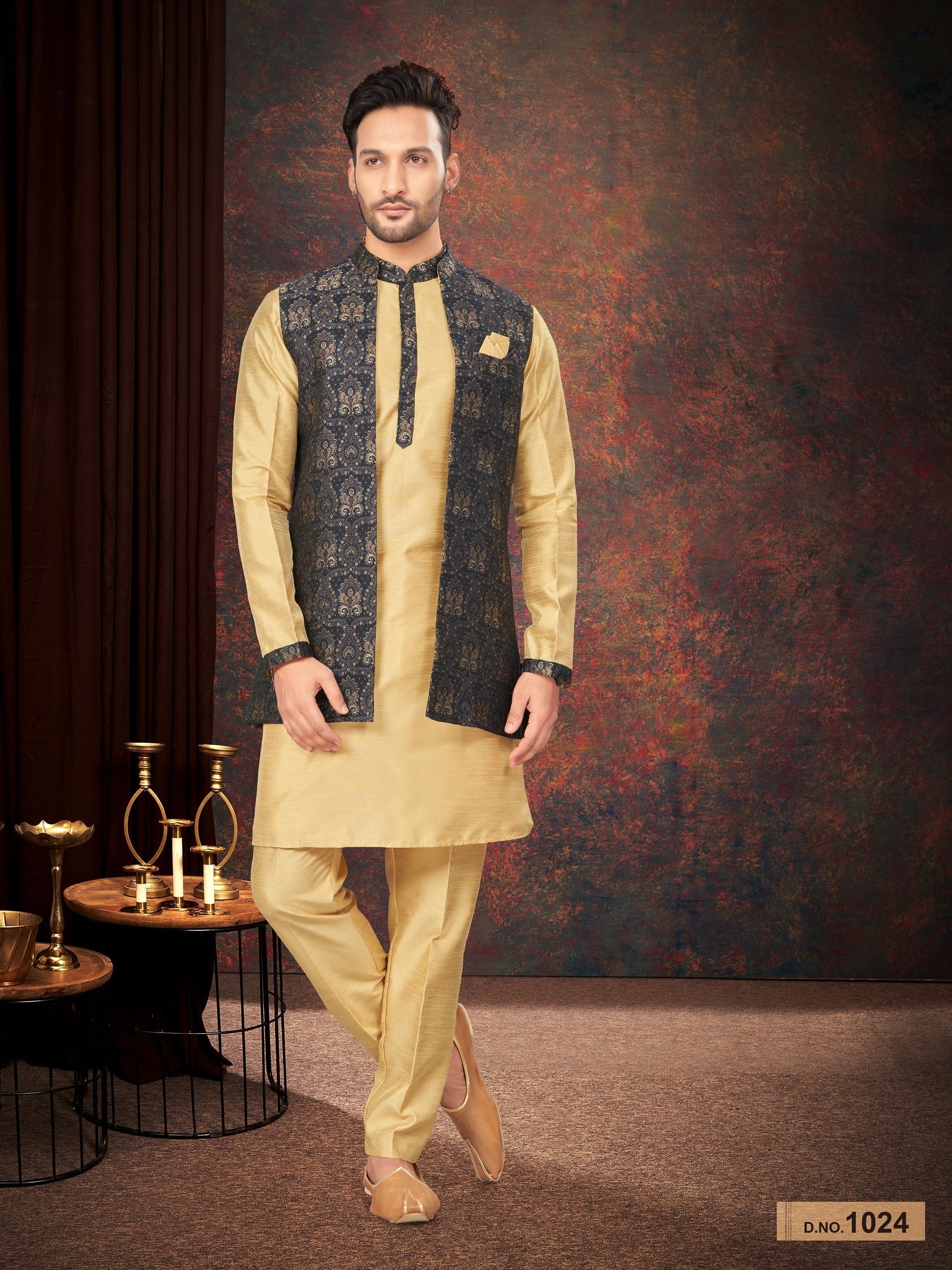 Traditional Kurta Pyjama With Jacket