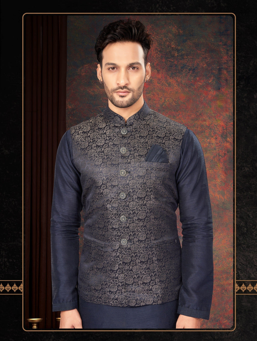Traditional Kurta Pyjama With Jacket