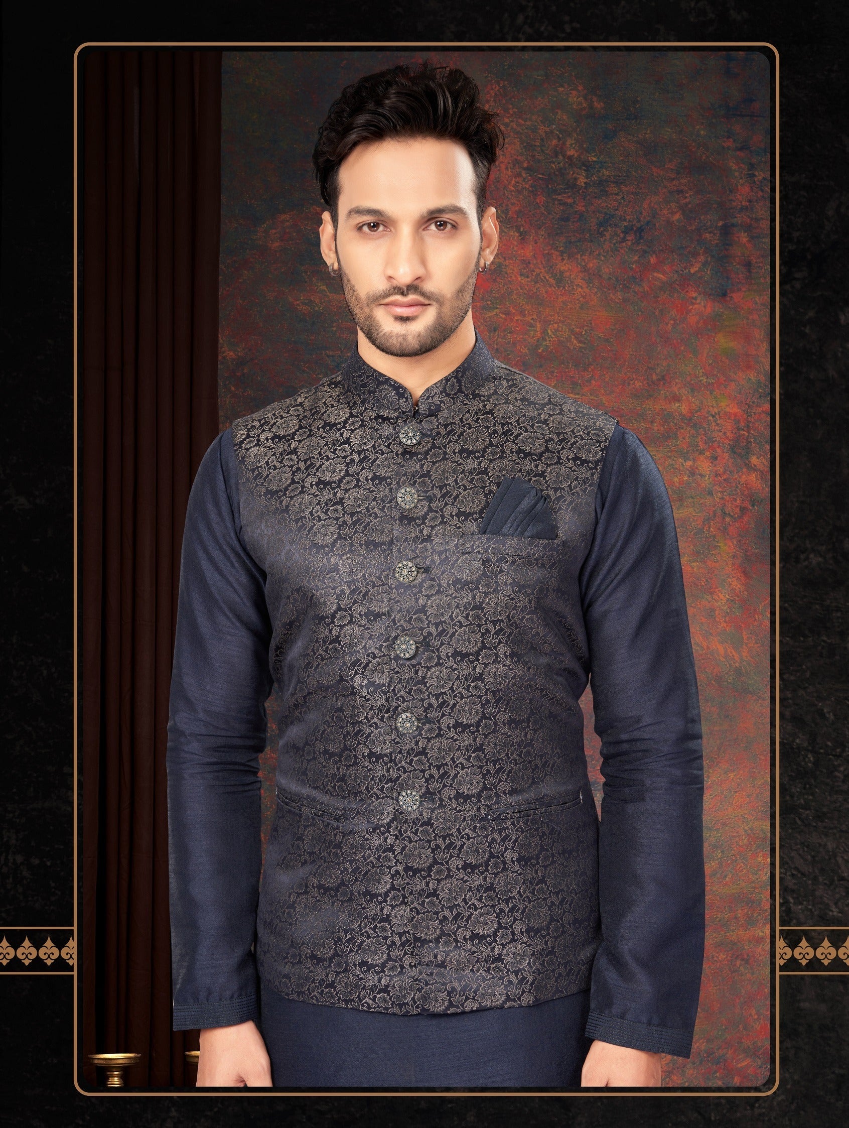 Traditional Kurta Pyjama With Jacket
