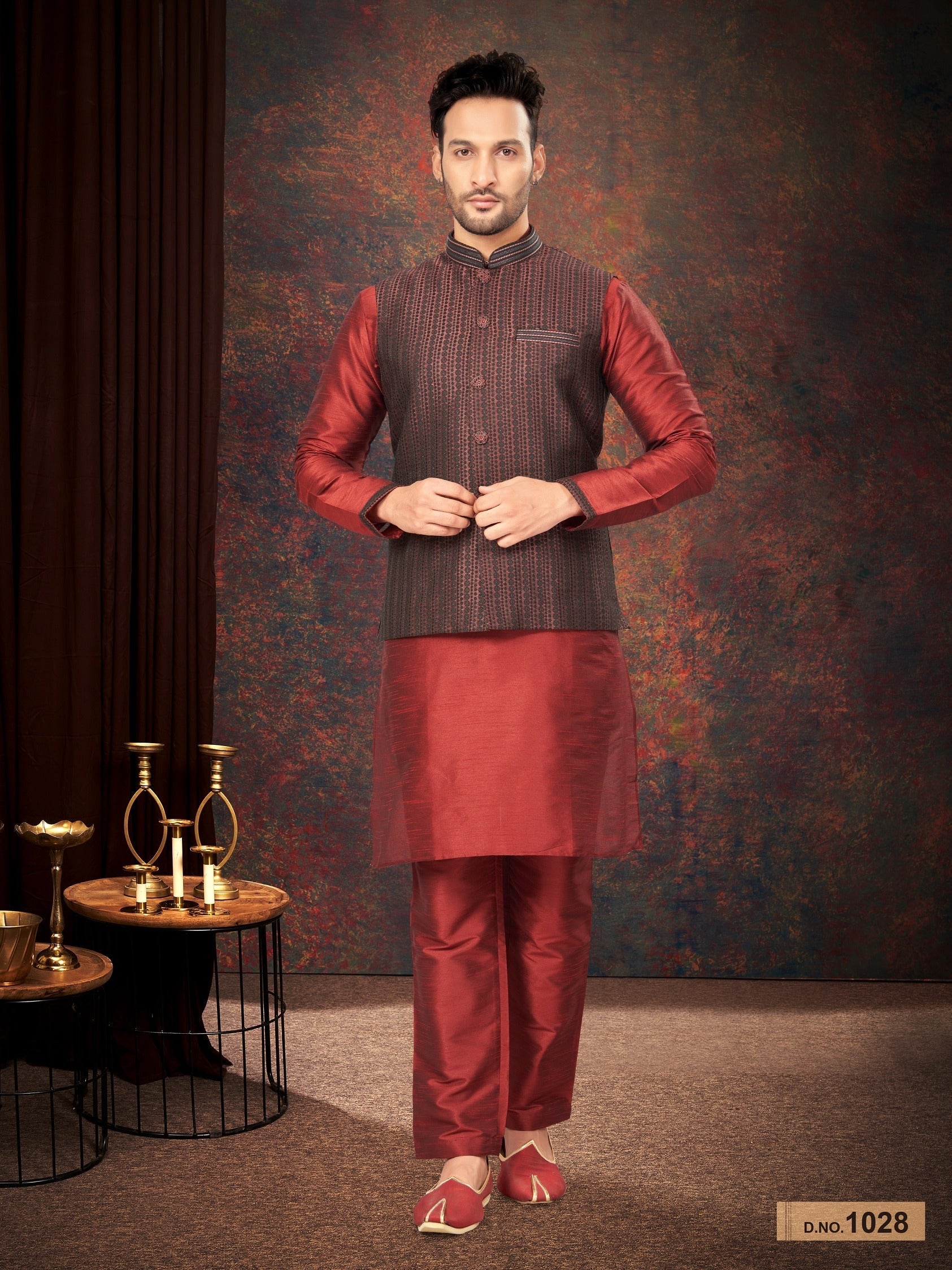 Traditional Kurta Pyjama With Jacket