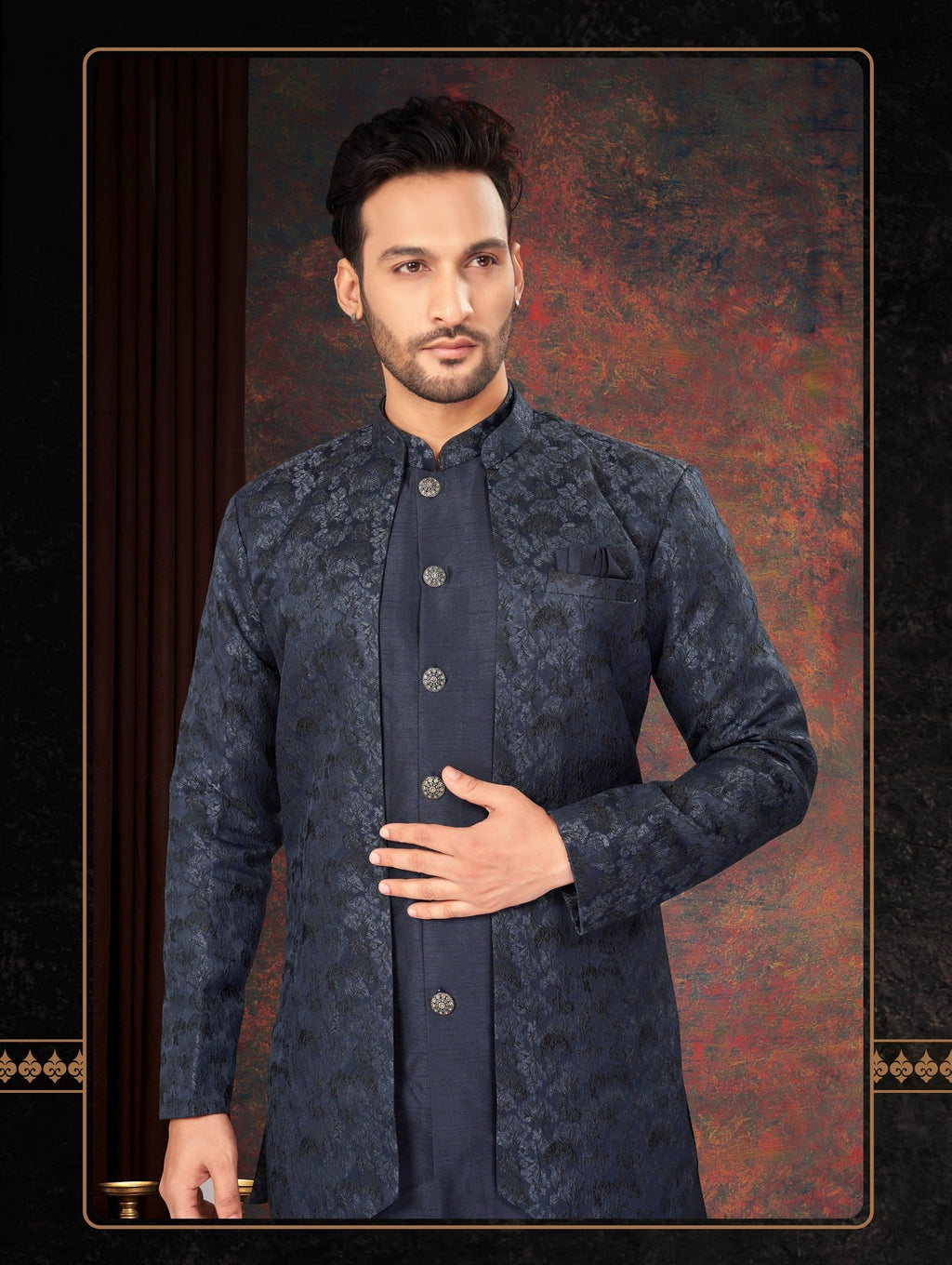 Traditional Kurta Pyjama With Jacket