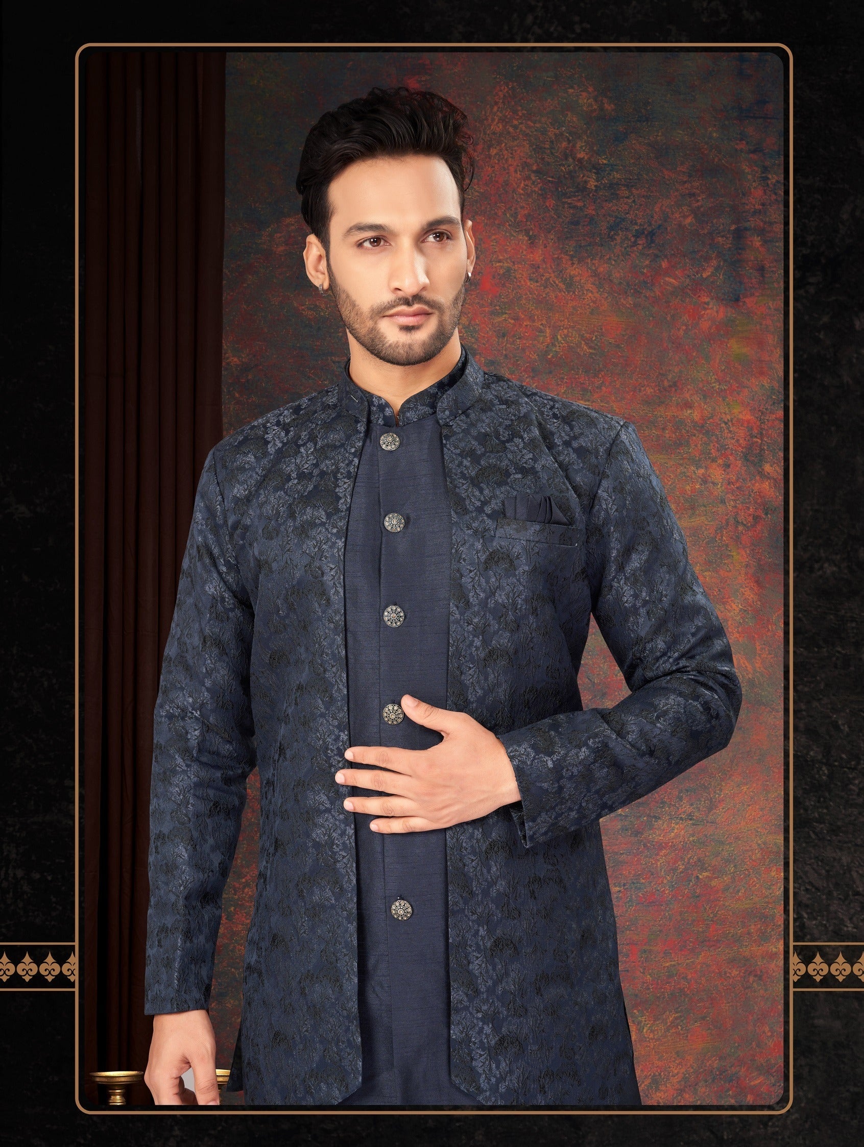 Traditional Kurta Pyjama With Jacket