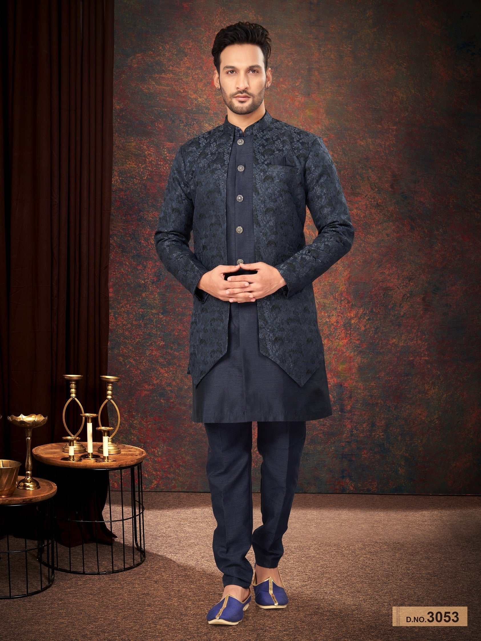 Traditional Kurta Pyjama With Jacket