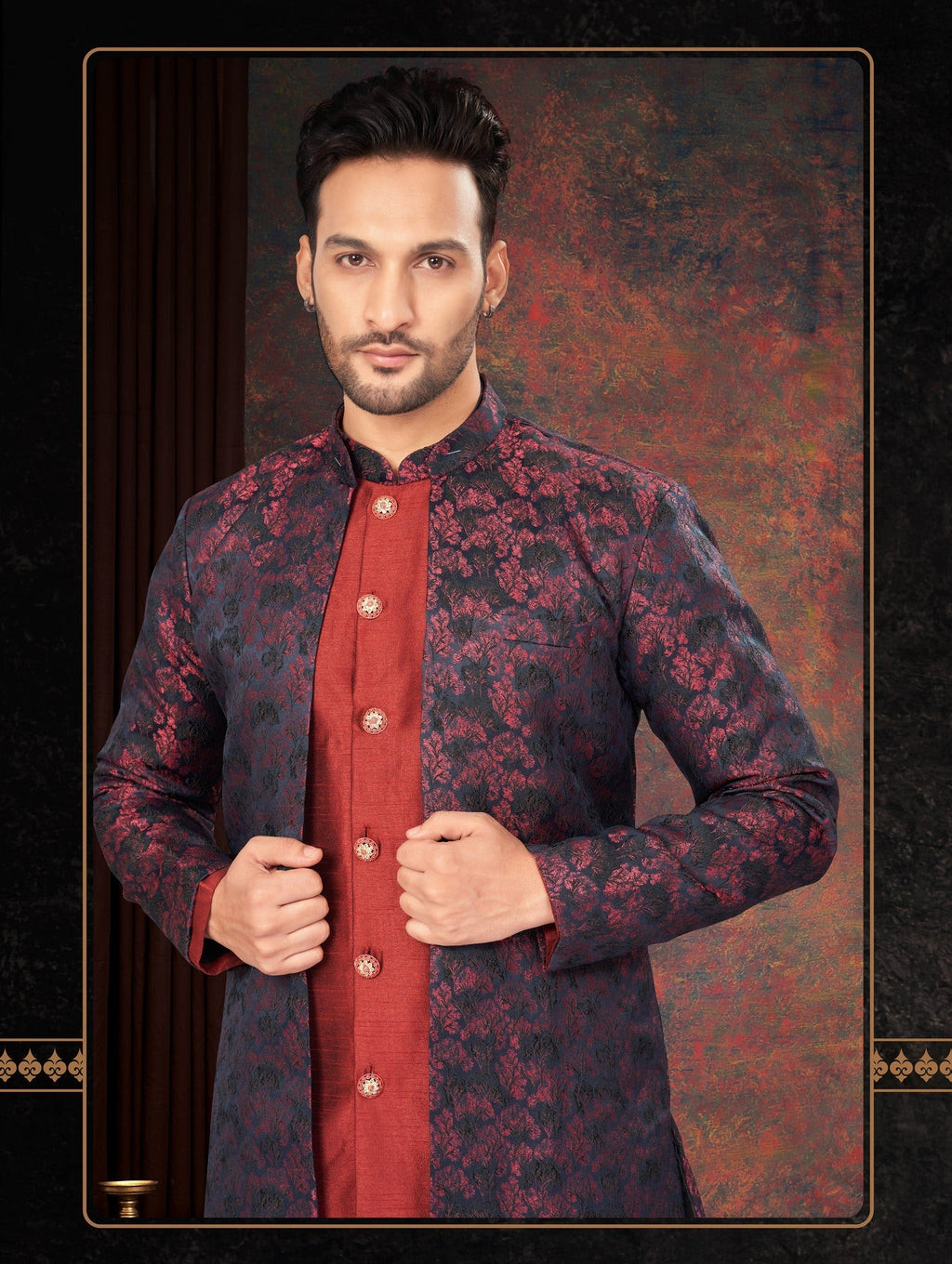 Traditional Kurta Pyjama With Jacket